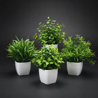 Plante Artificielle en Pot Décorative – Décoration de Bureau et d’Étagère