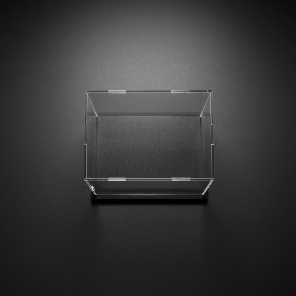 Vitrine de Présentation en Acrylique – Base Noire Élégante