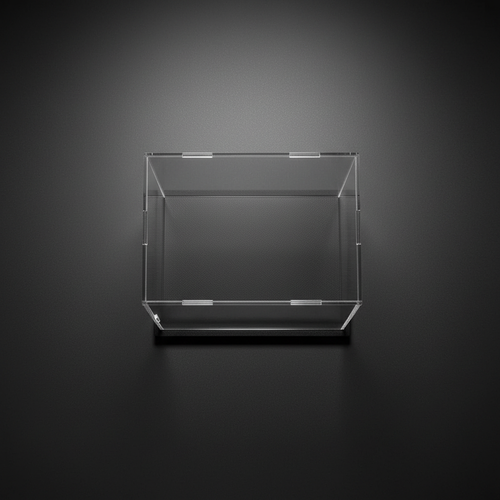 Vitrine de Présentation en Acrylique – Base Noire Élégante