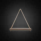 Étagère Murale Suspendue en Bois avec Corde en Chanvre