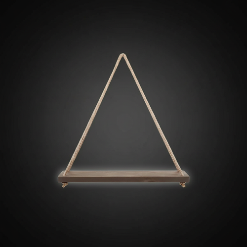 Étagère Murale Suspendue en Bois avec Corde en Chanvre