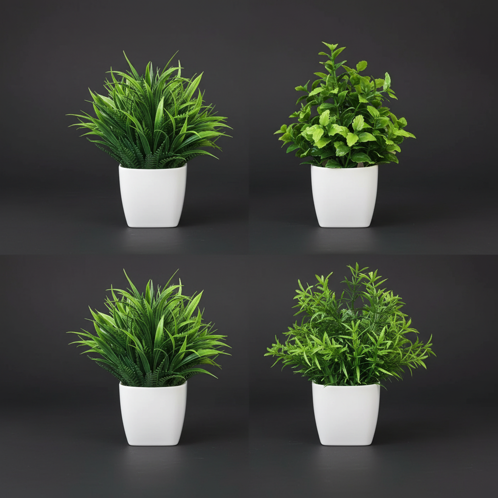 Plante Artificielle en Pot Décorative – Décoration de Bureau et d’Étagère